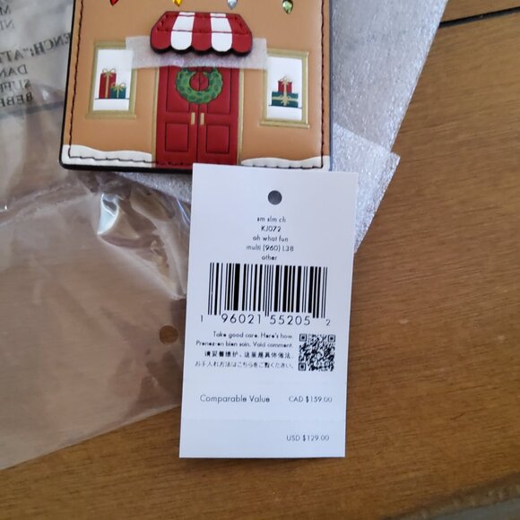 Kate Spade "Oh What Fun" New Credit Card Holder for the Holidays - Picture 2 of 4